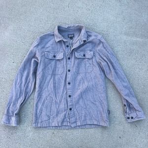 Patagonia Fjord Flannel Gray Organic Cotton Gray Long Sleeve Button Up Shirt SM